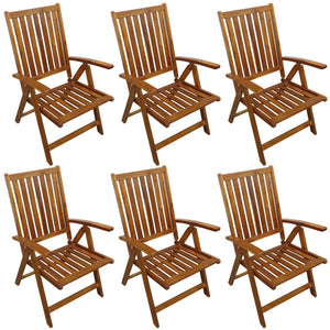 vidaXL 7 Piece Outdoor Dining Set Solid Acacia Wood