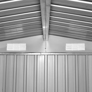 vidaXL Garden Storage Shed Grey Metal 257x205x178 cm