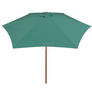 vidaXL Garden Parasol 270x270 cm Wooden Pole Green