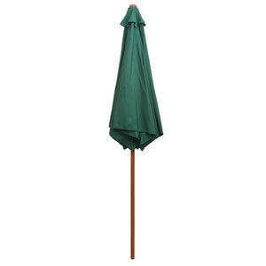 vidaXL Garden Parasol 270x270 cm Wooden Pole Green