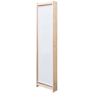 vidaXL 3-Panel Room Divider Cream 120x170x4 cm Fabric