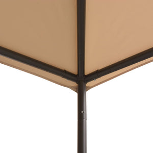 vidaXL Gazebo Pavilion Tent Canopy 4x4 m Steel Beige