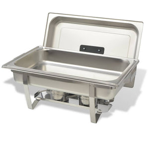 vidaXL 2 Piece Chafing Dish Set Stainless Steel