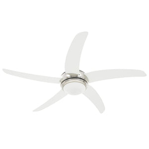 vidaXL Ornate Ceiling Fan with Light 128 cm White