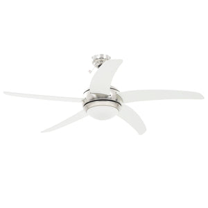 vidaXL Ornate Ceiling Fan with Light 128 cm White