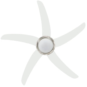 vidaXL Ornate Ceiling Fan with Light 128 cm White