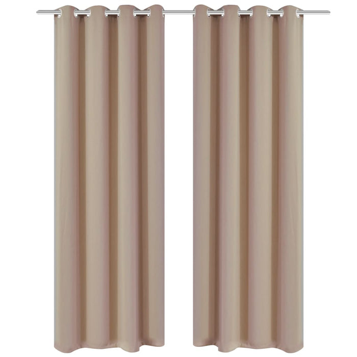 vidaXL Blackout Curtains 2 pcs with Metal Eyelets 135x175 cm Cream