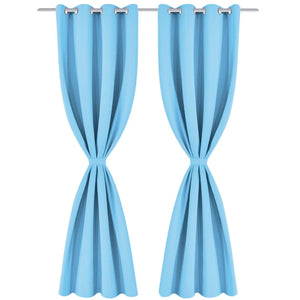 vidaXL Blackout Curtain with Metal Eyelets 270x245 cm Turquoise