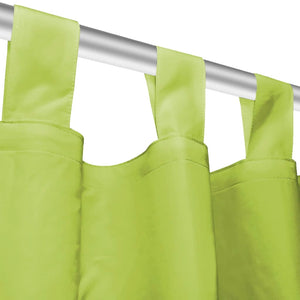 vidaXL Micro-Satin Curtains 2 pcs with Loops 140x175 cm Green