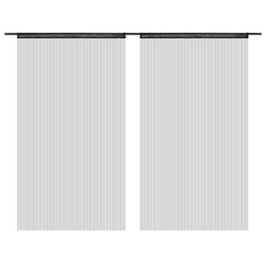 vidaXL String Curtains 2 pcs 100x250 cm Black