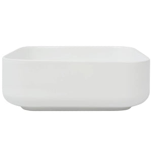 vidaXL Basin Square Ceramic White 39x39x13.5 cm