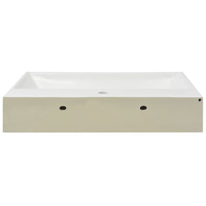 vidaXL Basin with Faucet Hole Ceramic White 76x42.5x14.5 cm