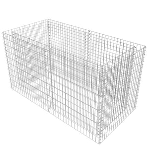 vidaXL Gabion Raised Bed Steel 180x90x100 cm Silver