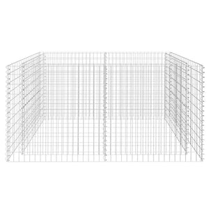 vidaXL Gabion Raised Bed Steel 180x90x100 cm Silver