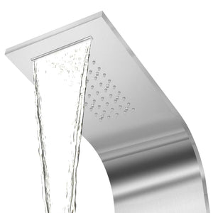 vidaXL Shower Panel System Stainless Steel Curved