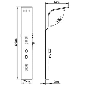 vidaXL Shower Panel System Stainless Steel Curved