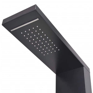 vidaXL Shower Panel System Aluminium Matte Black