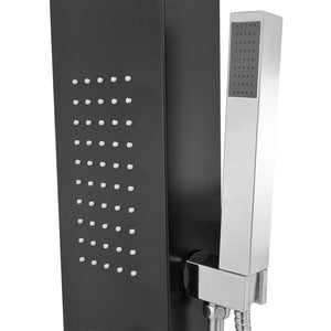 vidaXL Shower Panel System Aluminium Matte Black