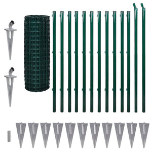 vidaXL Euro Fence Steel 25x1.2 m Green