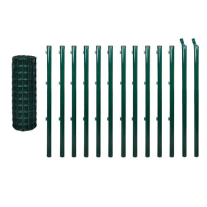 vidaXL Euro Fence Steel 25x1.5 m Green