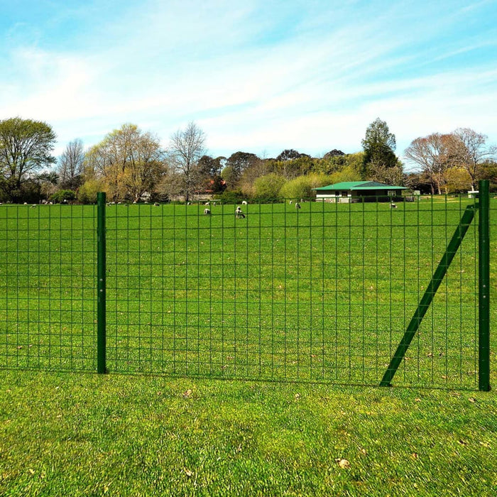 vidaXL Euro Fence Steel 25x1.7 m Green