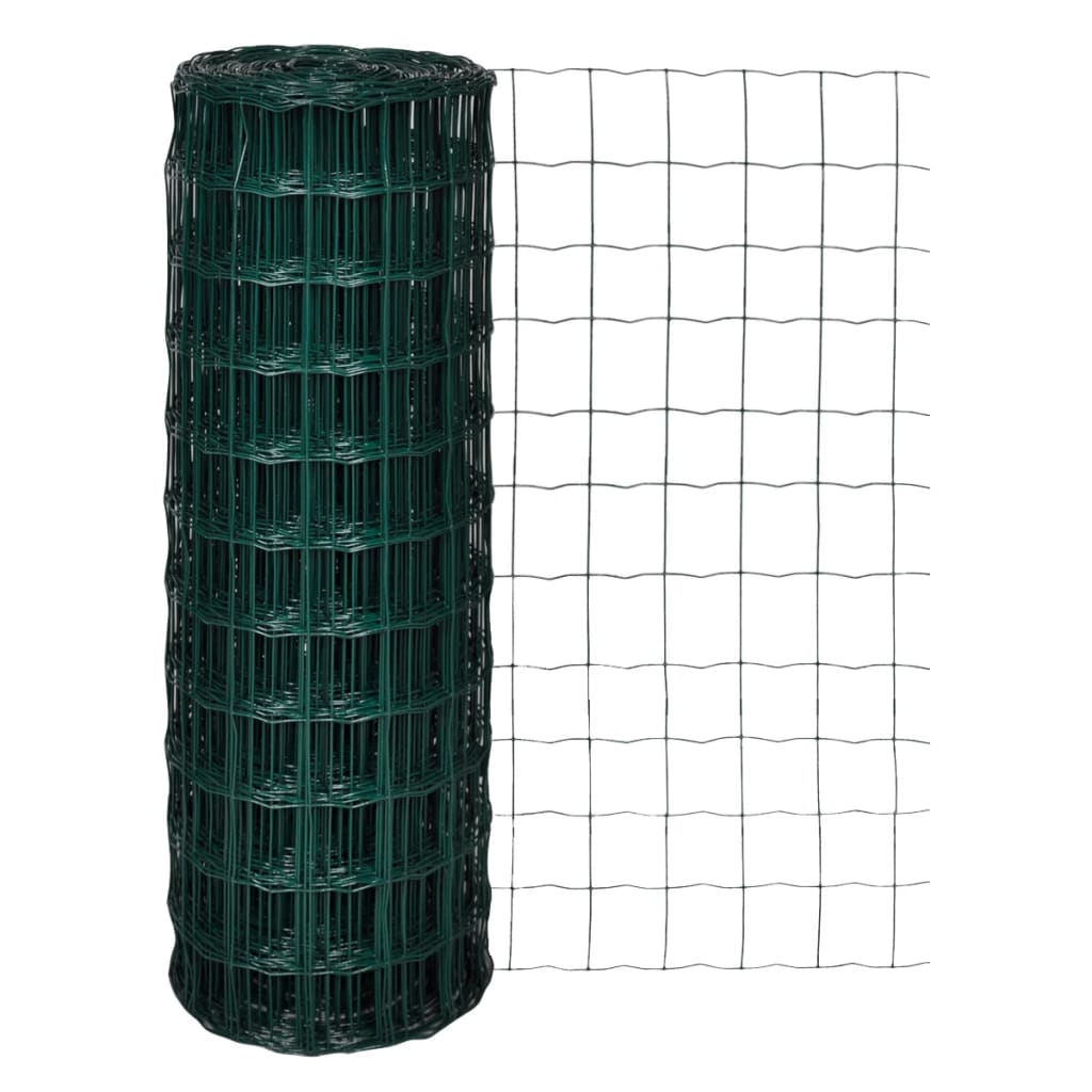 vidaXL Euro Fence Steel 10x1.7 m Green