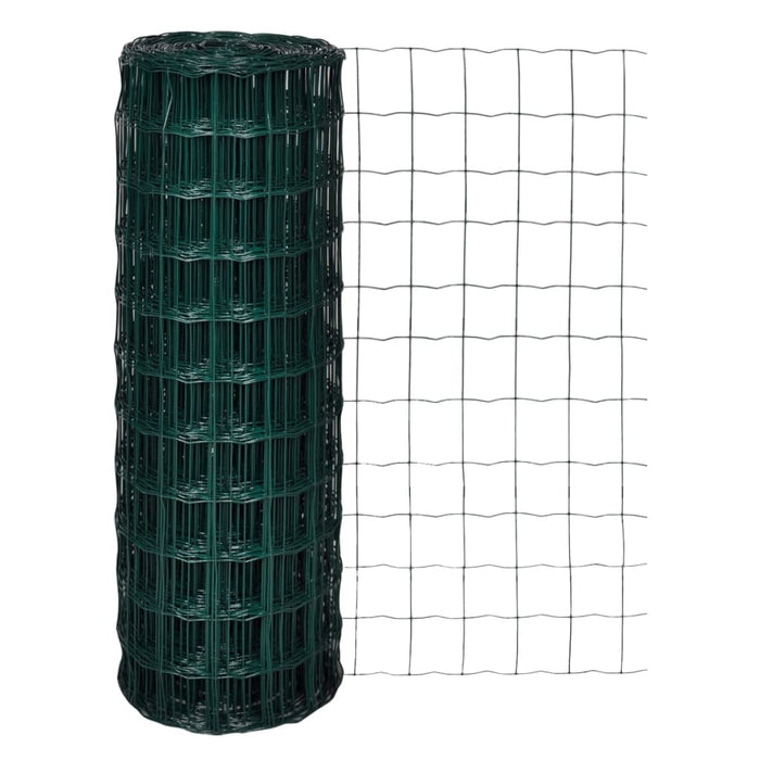 vidaXL Euro Fence Steel 25x1.7 m Green