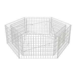 vidaXL Hexagonal Gabion Raised Bed 160x140x50 cm