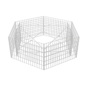 vidaXL Hexagonal Gabion Raised Bed 160x140x50 cm