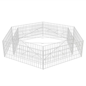 vidaXL Hexagonal Gabion Raised Bed 200x173x40 cm