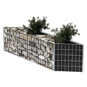 vidaXL Gabion Basket Galvanised Steel 120x30x50 cm