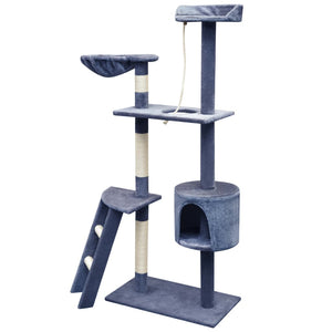 vidaXL Cat Tree with Sisal Scratching Posts 150 cm Dark Blue