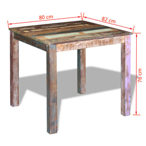 vidaXL Dining Table Solid Reclaimed Wood 80x82x76 cm