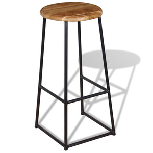 vidaXL Bar Stools 2 pcs Solid Teak Wood