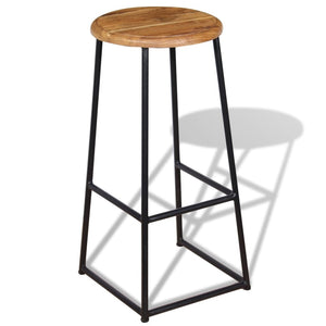 vidaXL Bar Stools 2 pcs Solid Teak Wood