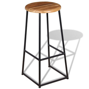 vidaXL Bar Stools 2 pcs Solid Teak Wood