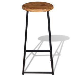 vidaXL Bar Stools 2 pcs Solid Teak Wood