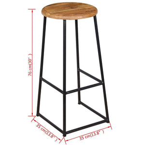 vidaXL Bar Stools 2 pcs Solid Teak Wood