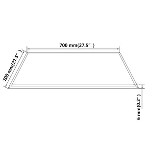 vidaXL Table Top Tempered Glass Square 700x700 mm