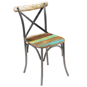 vidaXL Dining Chairs 2 pcs Solid Reclaimed Wood