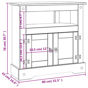 vidaXL Console Table Mexican Pine Corona Range 80x43x78 cm