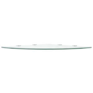 vidaXL Corner Shelf with Chrome Supports Glass Clear 45x45 cm