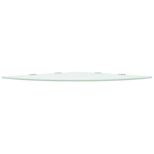 vidaXL Corner Shelf with Chrome Supports Glass White 45x45 cm