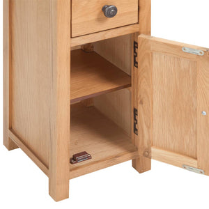 vidaXL Corner Cabinet 26x26x94 cm Solid Oak Wood