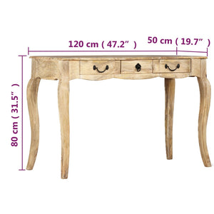 vidaXL Console Table Solid Mango Wood 120x50x80 cm