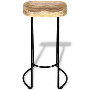 vidaXL Bar Stools 2 pcs Solid Mango Wood