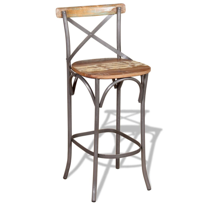 vidaXL Bar Chair Solid Reclaimed Wood