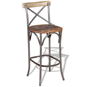 vidaXL Bar Chair Solid Reclaimed Wood