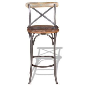 vidaXL Bar Chair Solid Reclaimed Wood