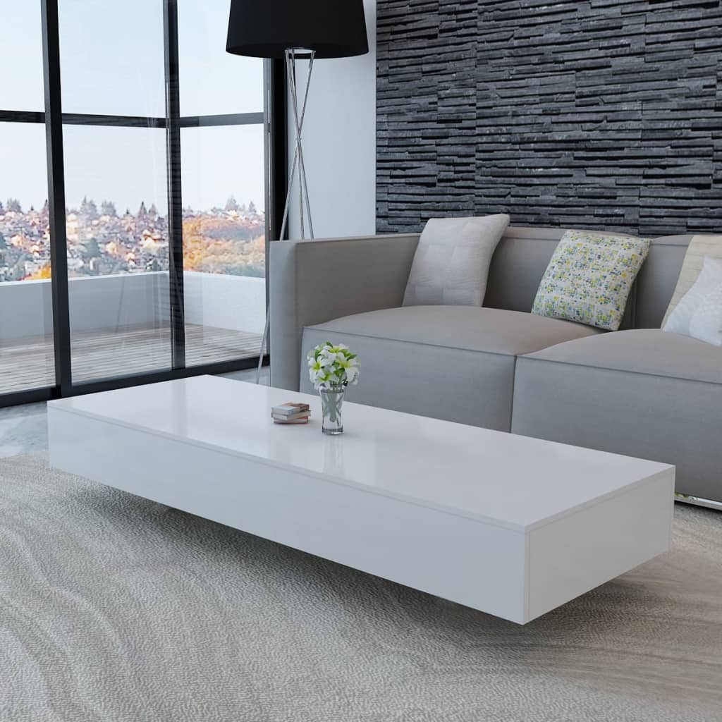 vidaXL Coffee Table High Gloss White